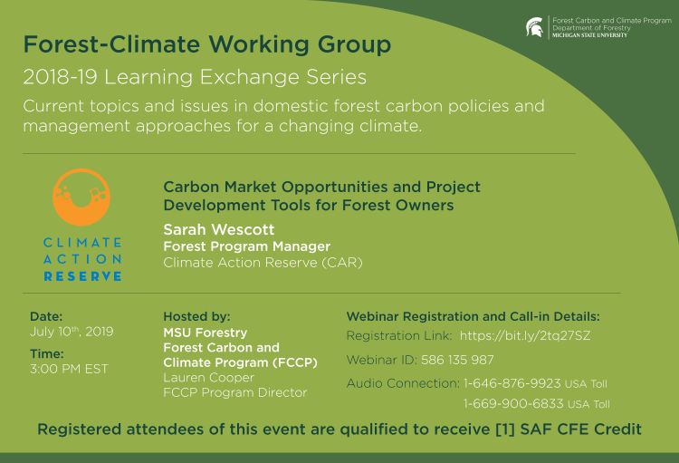 FCWG 2018-19 Learning Exchange Series Session: Climate Action Reserve ...