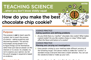 Teaching science when you don’t know diddly-squat: How do you make the best chocolate chip cookie?