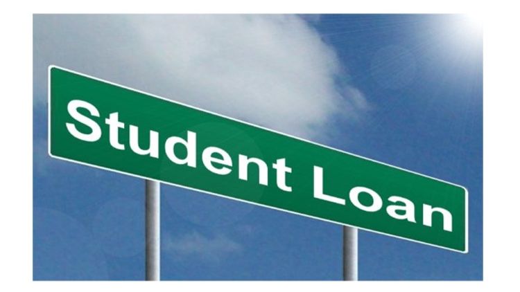 Sign saying student loan