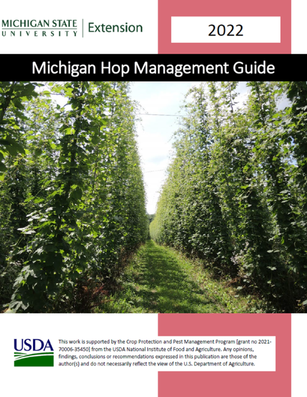 Cover of Michigan Hop management guide
