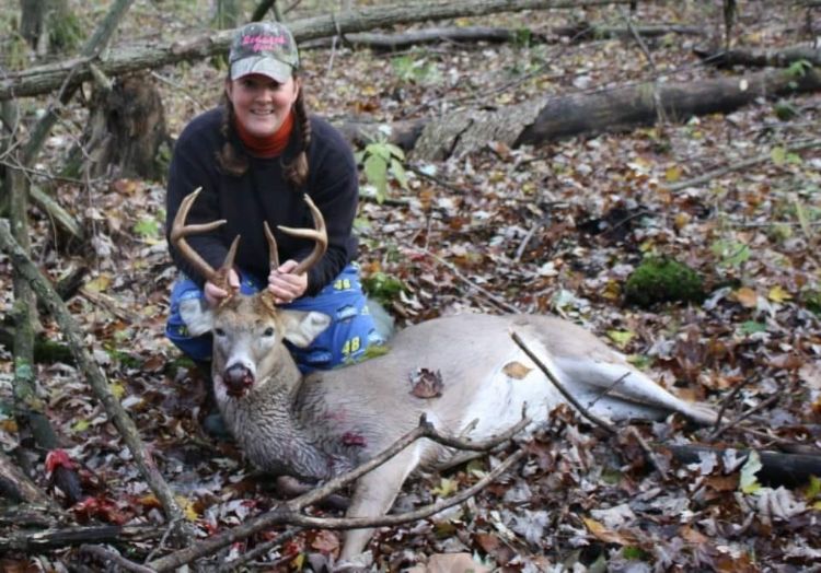 Woman with deer