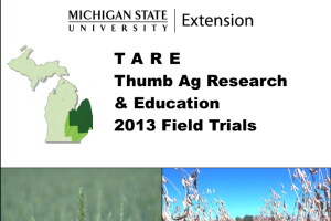 2013 TARE Field Trials