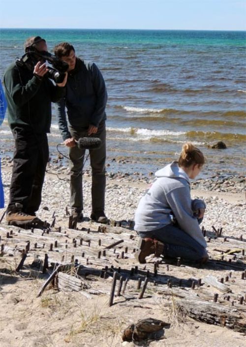 International filmmaker Bob Gliner working in northeast Michigan for his latest documentary Growing up Green, coming to your local PBS station in April. 