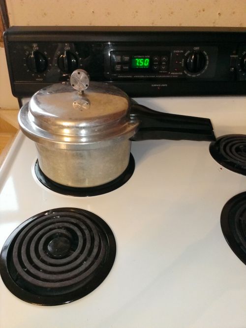 Pictured above is a stove-top pressure cooker. Both stove-top and electric (pictured below) pressure cookers save energy because they use shorter cooking times, using less power to cook the food.