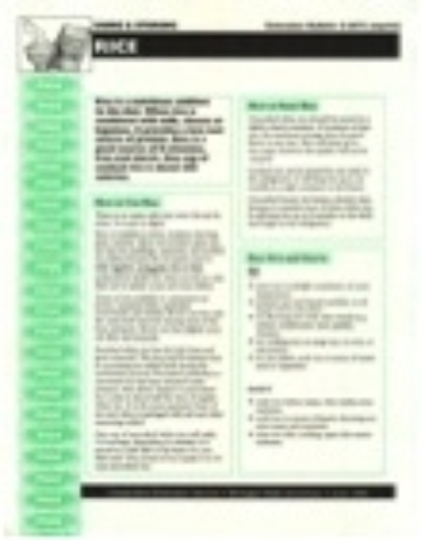 Using And Storing Rice E2072 Msu Extension