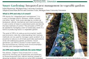 Smart Gardening: Integrated pest management in vegetable gardens