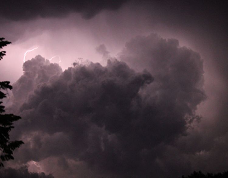 Storms lit up the night sky south of Lawton, Michigan, in the early morning hours of June 16. The storms provided more entertainment than rain in some portions of the region.