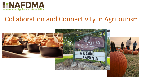 powerpoint presentation slide featuring pictures of food, winery and pumpkin patch