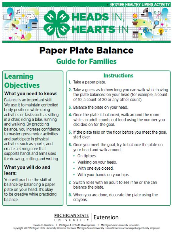 Paper Plate Balance cover page.