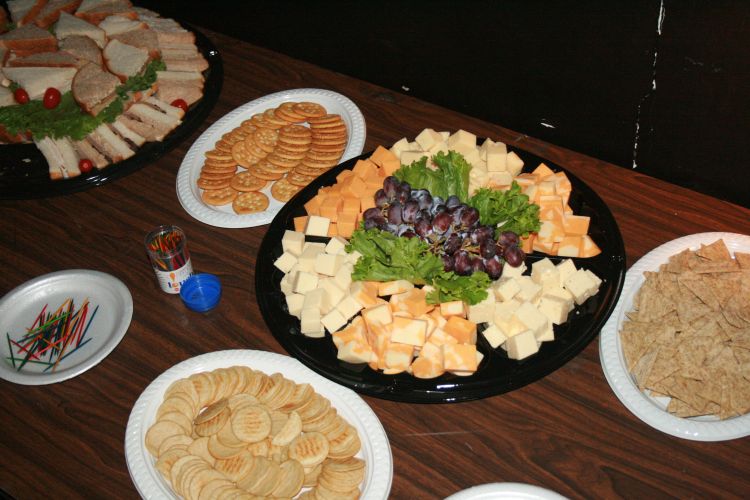 Various food platters.