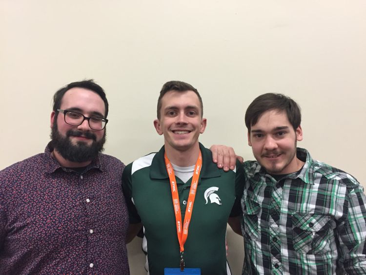 From left to right: Anthony Soster, Tyler Gilson, and Nick Fortuna were awarded industry scholarships