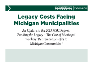 Legacy Costs Facing Michigan Municipalities