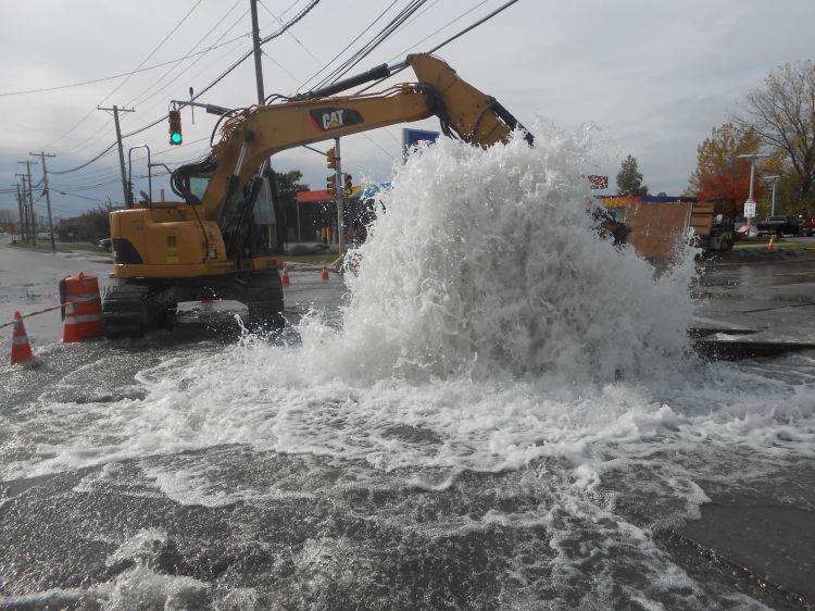 Water main break.