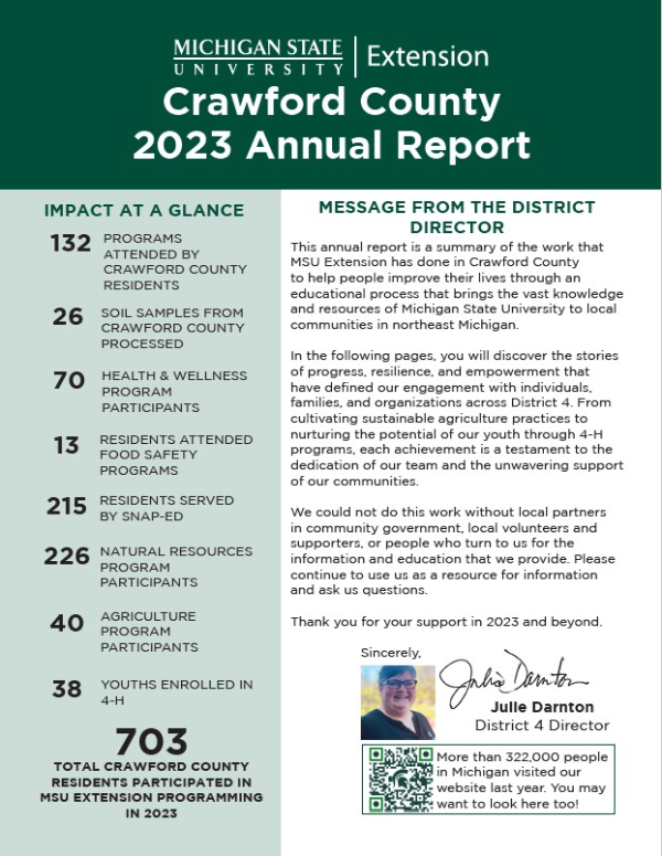 Crawford County Annual Report 2023 cover