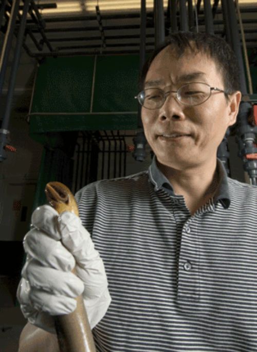 Weiming Li with a Lamprey