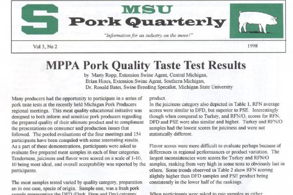 Pork Quarterly - June 1998 - Pork