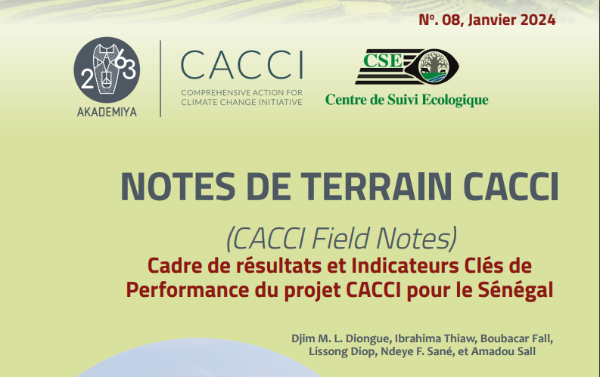CACCI Report #8: Cadre de résultats et Indicateurs Clés de Performance du projet CACCI pour le Sénégal