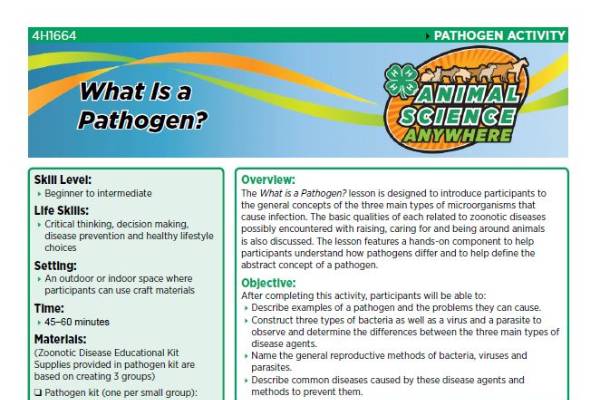 What is a pathogen? - 4-H Animal Science