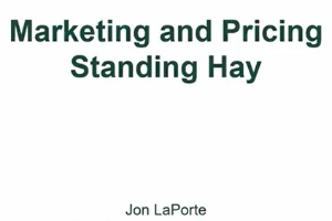 Marketing and Pricing Standing Hay