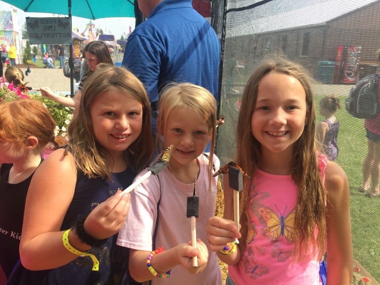 Girls at butterfly house