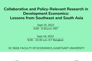 Collaborative and Policy-Relevant Research in Development Economics: Lessons from Southeast and South Asia