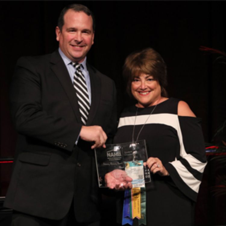 Karen Schroeder is awarded the 2016 Industry Advisory Board Member of the Year at the 2017 NAHB Student Chapters Awards Ceremony