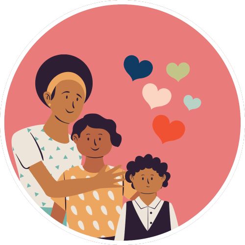 Graphic of a family
