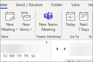 Scheduling a Teams Video Meeting using Outlook