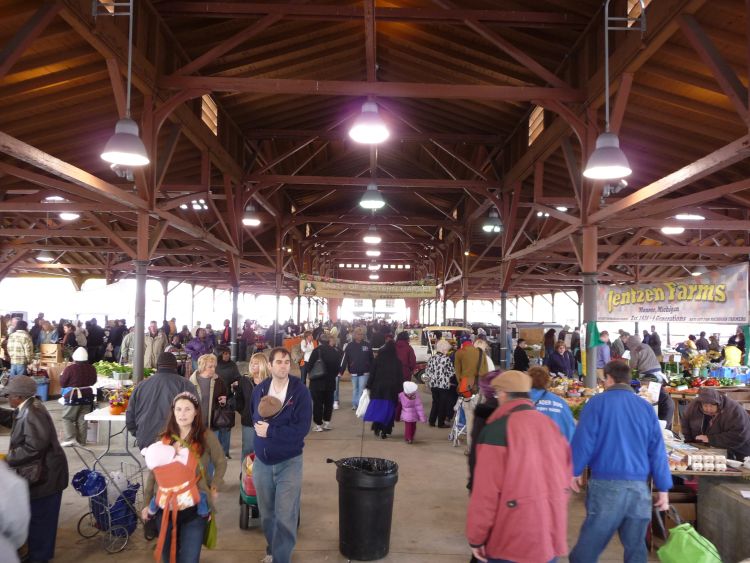 Detroit Eastern Market holds a year-round farmers market on Saturdays. Photo credit: John Kannenberg, Flickr.