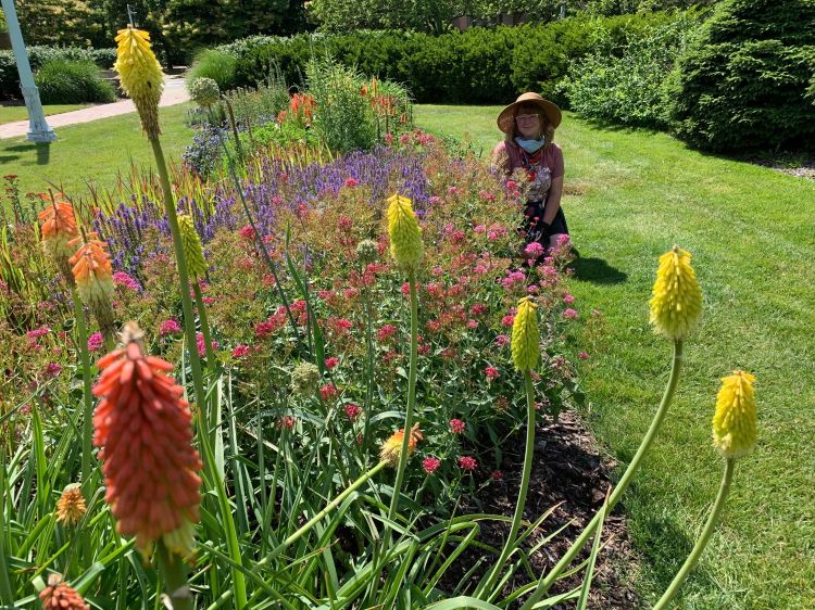 Bethany in the Perennial Garden