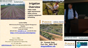 Specialty Crop Irrigation: A video alternative to educational meetings