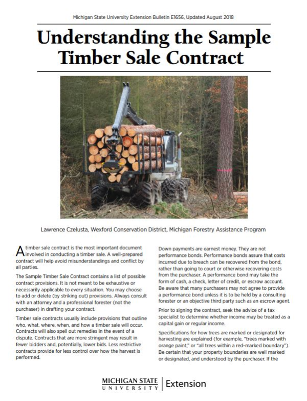 understanding the sample timber sale contract cover