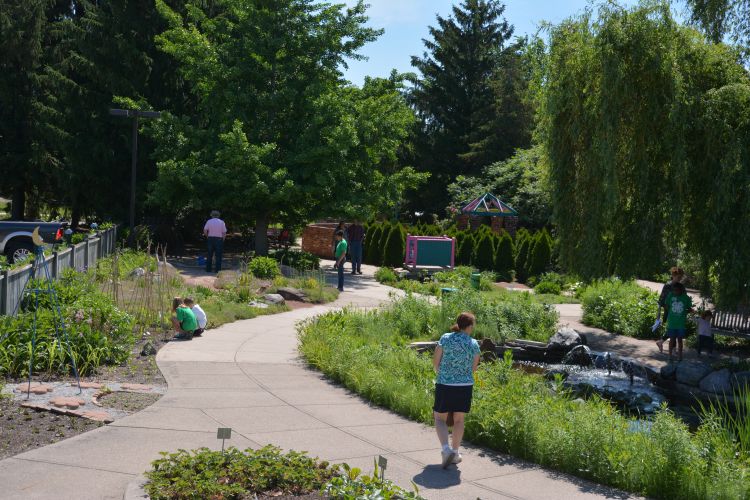 The Michigan 4-H Children's Garden is located on the campus of Michigan State University.