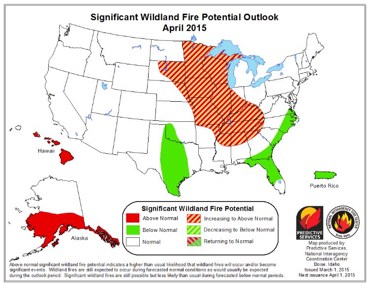 Significant Wildland Fire Potential Outlook; National Interagency Fire Center