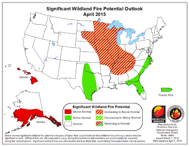 Significant Wildland Fire Potential Outlook; National Interagency Fire Center