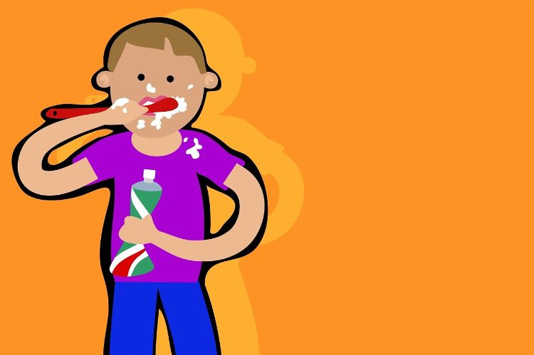 Children become more adept at tooth brushing from ages six to eight years old. Photo credit: Pixabay.