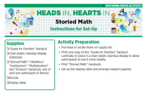 Heads In, Hearts In: Storied Math