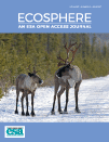 June 2017 cover of Ecosphere journal