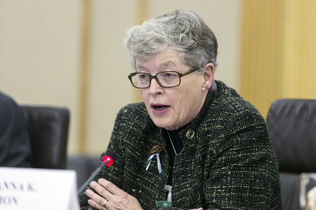 MSU President Lou Anna K. Simon. Â©FAO/Giulio Napolitano