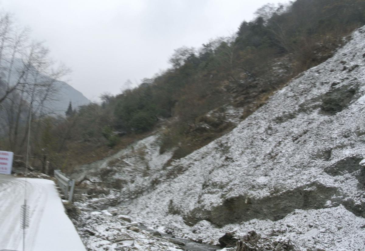 Landslide in Wolong
