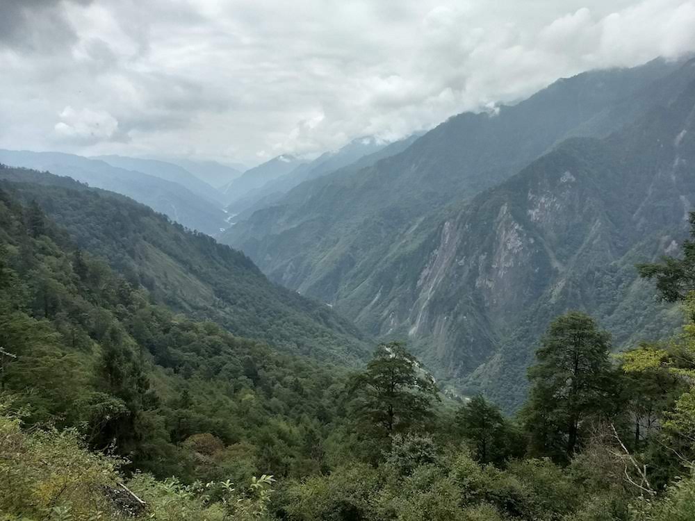 Mountain range in China's Wolong Nature Reserve