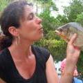 Sue Nichols and fish