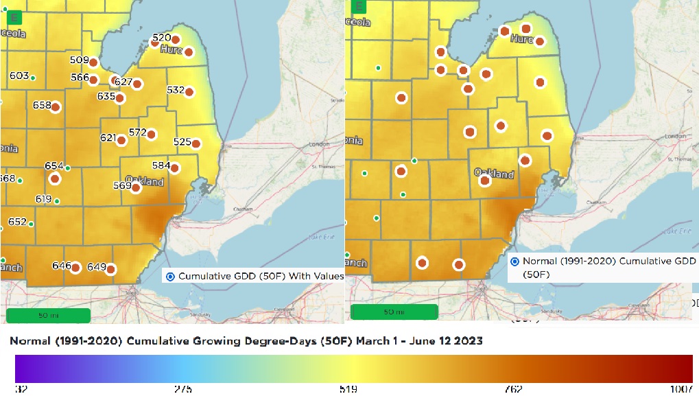 GDD map.