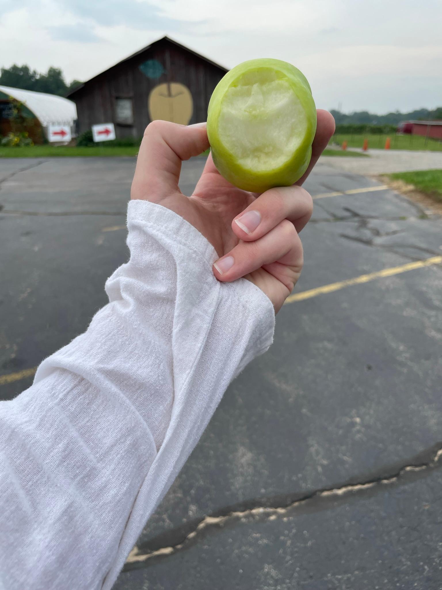 Apple in hand