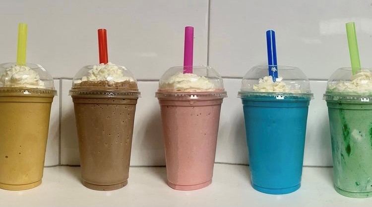 MSU Dairy Store milkshakes options.