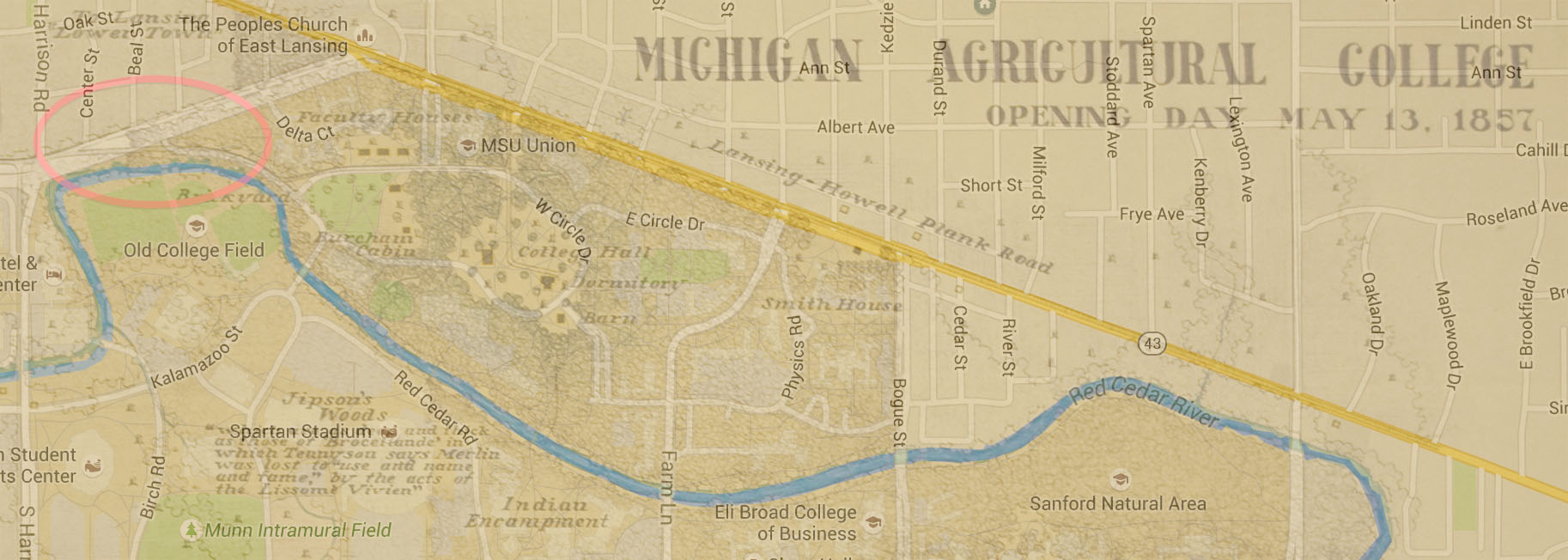 Michigan-Agricultural-College-Map-1857