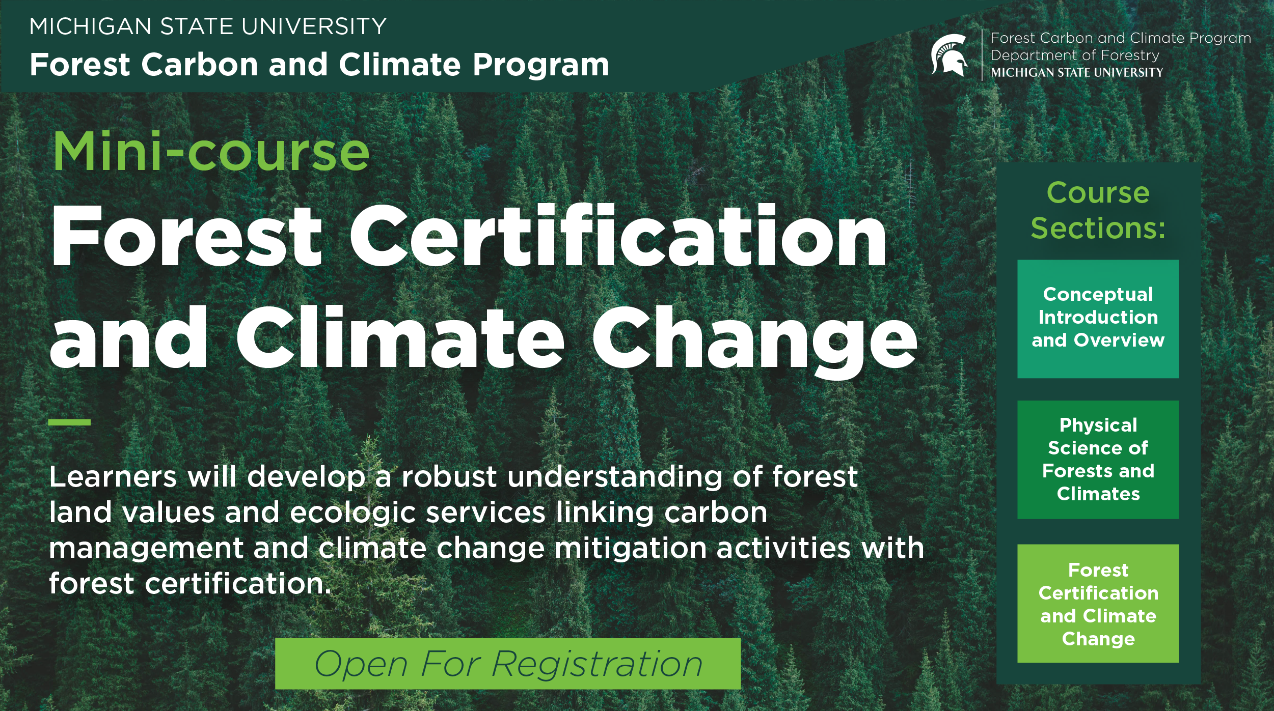 Forest Certification and Climate Change flyer