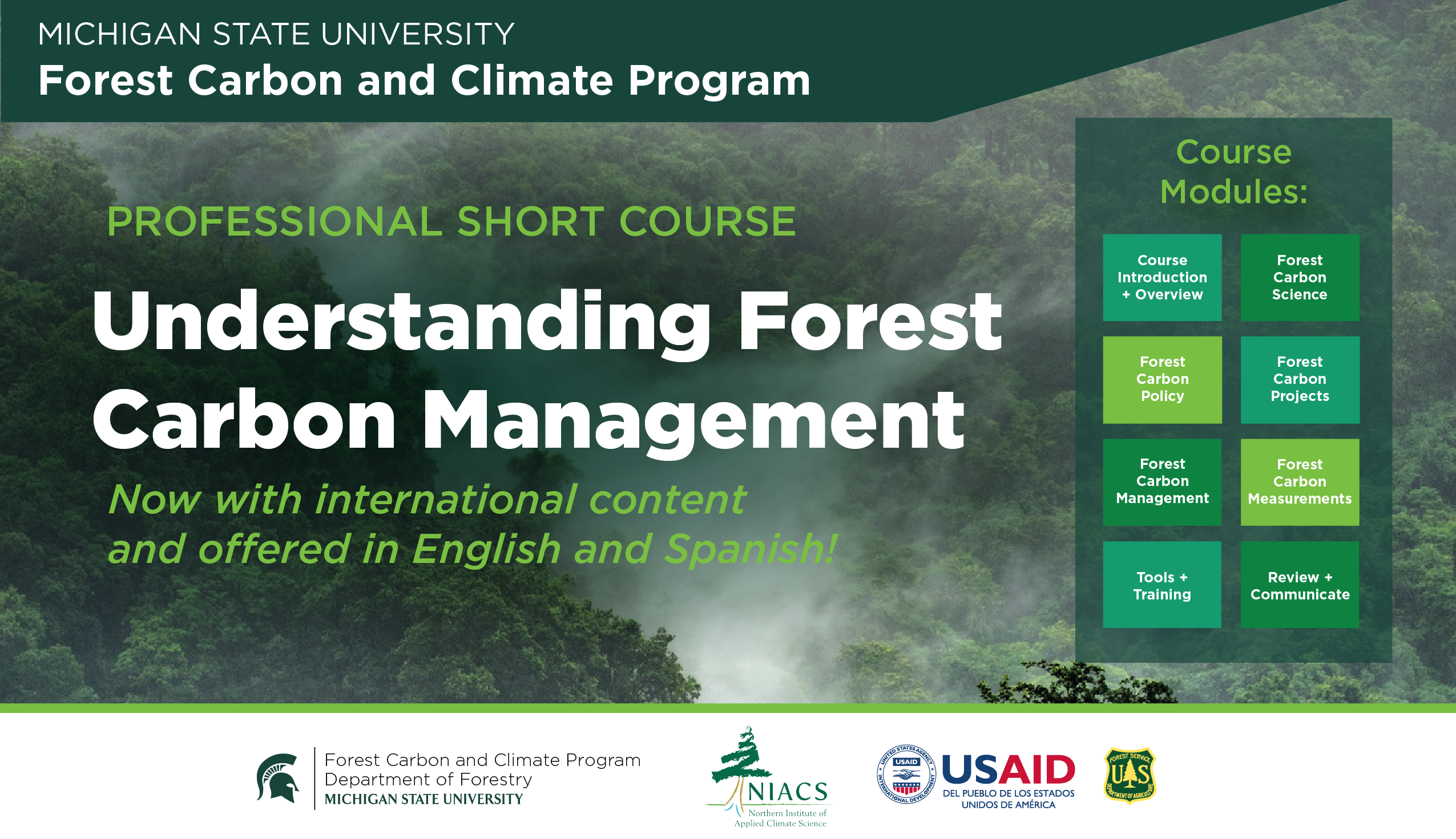 Understanding Forest Carbon Management flyer
