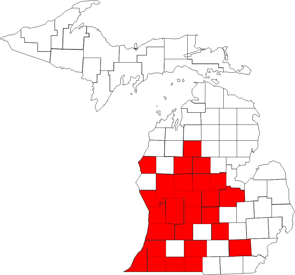 2018 Map of Tar Spot Areas