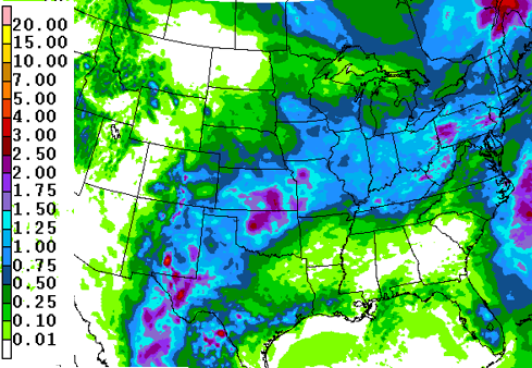 Forecast precip map